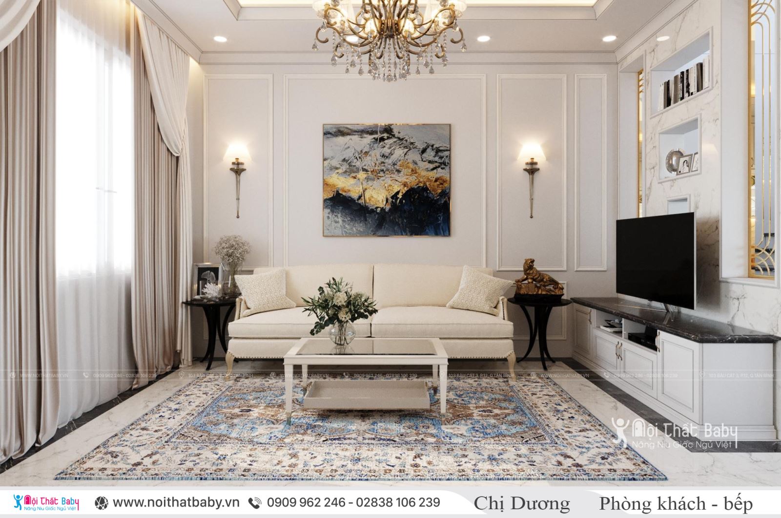 Thiết kế và thi công nội thất trọn gói căn hộ Verosa Khang Điền - Quận 9
